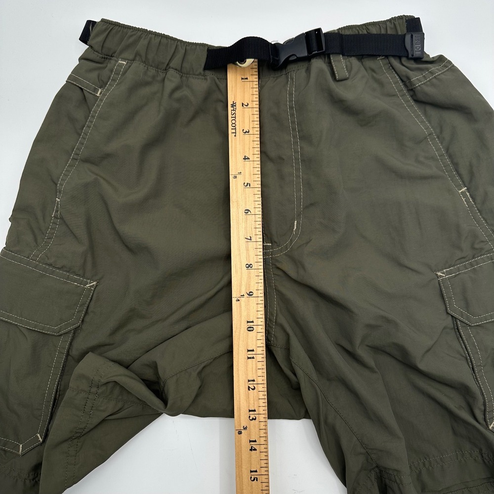 REI Sahara Mens Small Olive Green Nylon Cargo Hiking Shorts UPF 50 Belted Dry - Picture 5 of 9